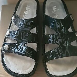 Alegria Venice Black Sandals NEW sz 38/7-7.5